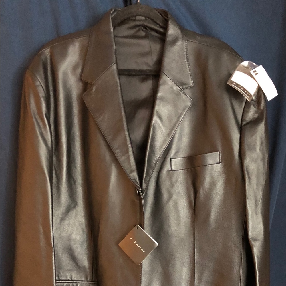 J. Ferrar Men’s XL Black Leather Jacket